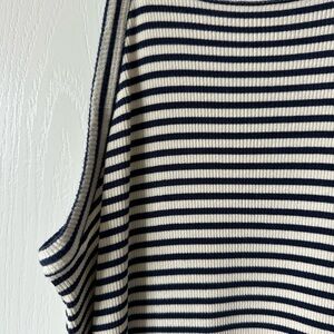 Madewell Striped Mini Dress in Navy and Cream